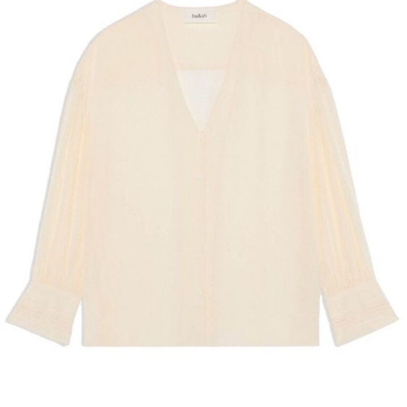 Ba&sh WOMEN'S ULTRA BLOUSE - OFF WHITE size 2 - Picture 4 of 11